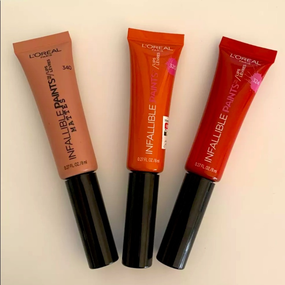3 L’ORÉAL Paris Infallible Lip Paint #320/324/340